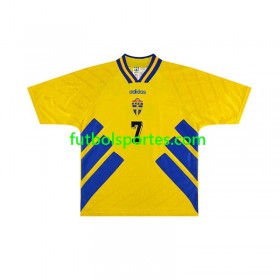 Camiseta Suecia Henrik Larsson 7 Retro Primera Equipación 1994